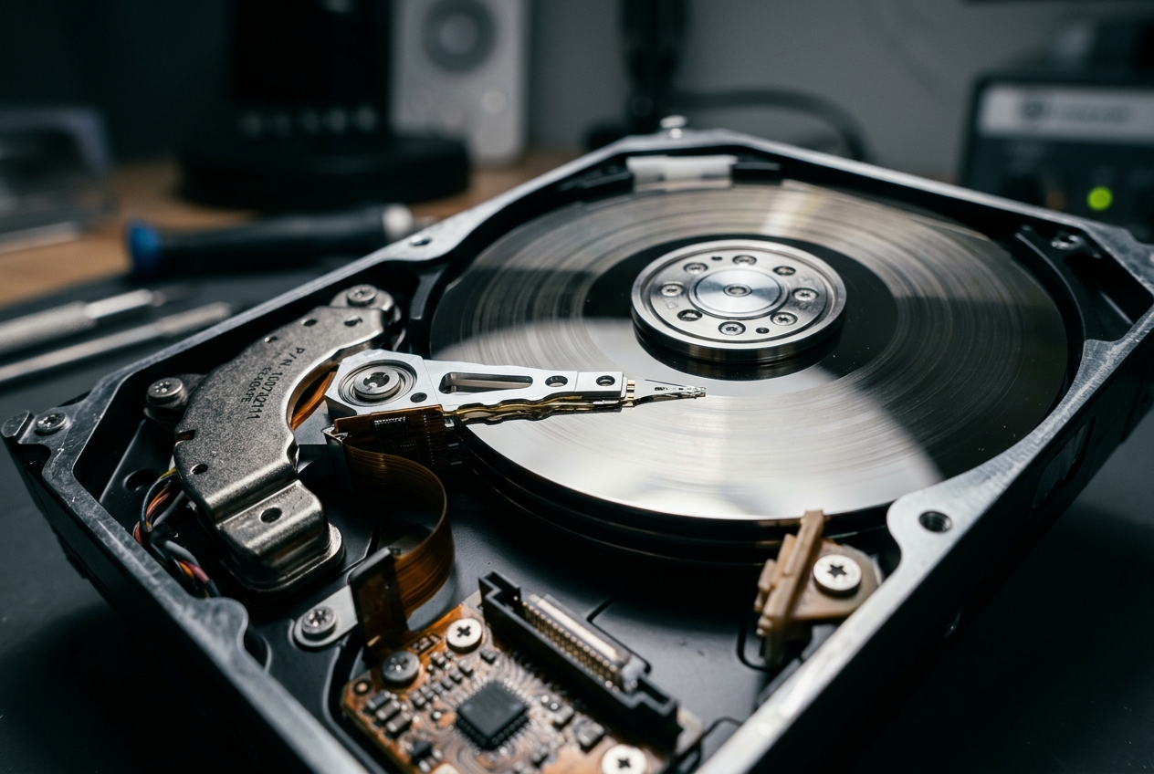 Hard Drive Close Up